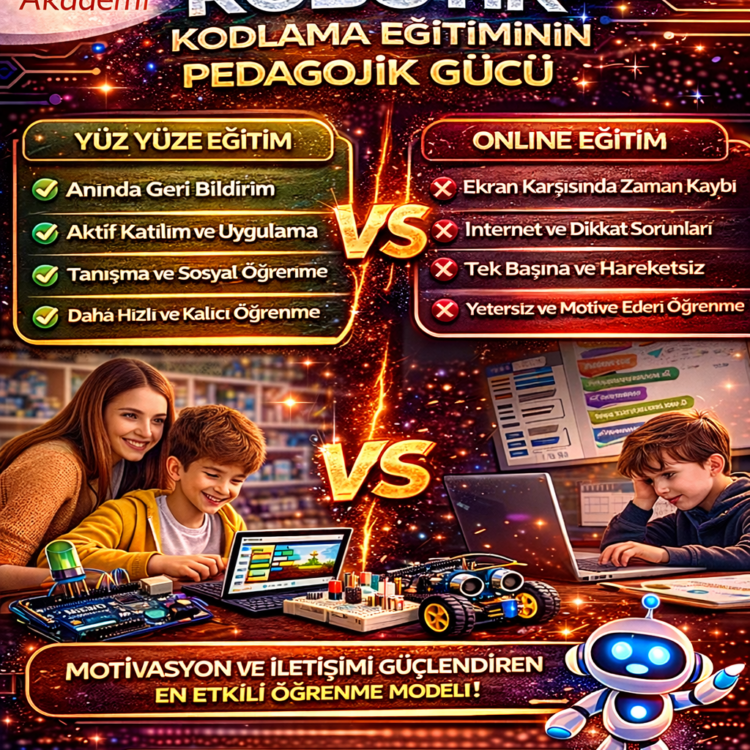 Yüz yüze robotik eğitimde avantajlar